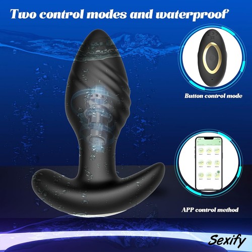 Vibrating Anal Vibrator Butt Plug App Remote Control Prostate Massager Sex Toy - Picture 12 of 23