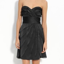  Adrianna Papell Tiered Iridescent BLACK SIZE 2 #68 NWT 