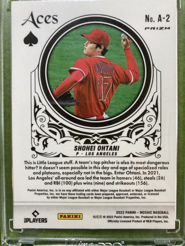Shohei Ohtani ACES GREEN MOSAIC PRIZM CARD SSP 2022 Mosaic SHOHEI OHTANI Aces SP - Picture 20 of 24