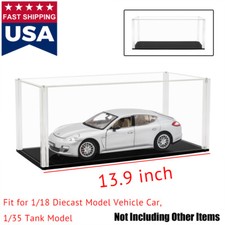US 13.3"L Acrylic Display Case Self-Install Dustproof For 1/18 Model Vehicle Car