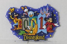 Disneyland 2001 Aimant Réfrigérateur Thème Park Souvenir Rubber Anaheim Mickey