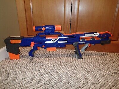 Nerf Longshot CS-6 SNIPER Blaster Dart Gun W/Front Blaster, Bipod