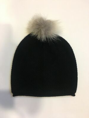 Sofia Cashmere Black Knit Hat $195 Sofia Cashmere Women main image 3