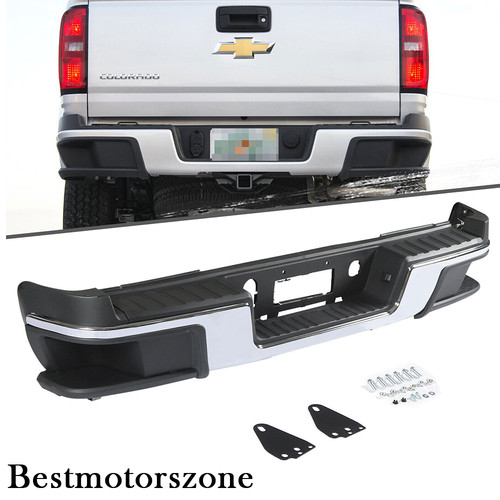 Complete Rear Step Bumper For 2015-2022 Chevy Colorado & GMC Canyon Chrome Steel