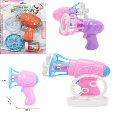 Kunststoff Elektrische Seifenblasenmaschine Lüfterpistole Shooter Gebläse Maschine Kinder Spaß Spielzeug Geschenk