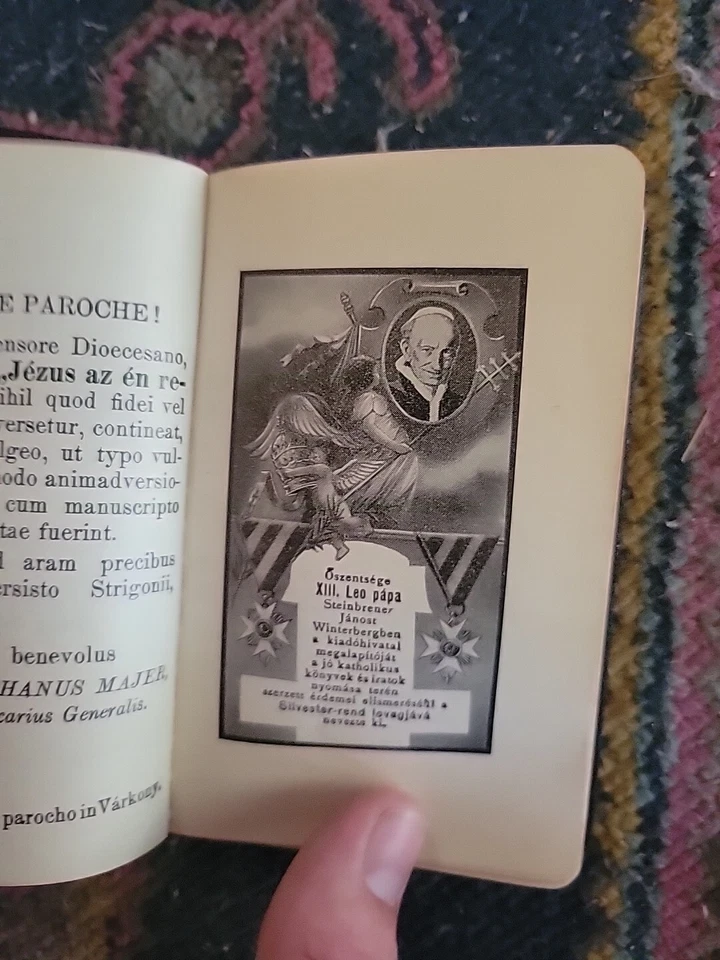 Hungarian Catholic Prayer & Hymn Book Gold Leaf JEZUS 1892 - Image 4 of 4