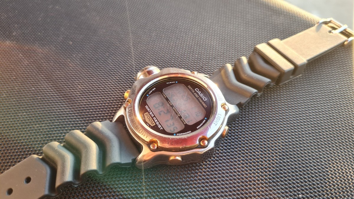 CASIO DEP-600 XL Module (970) 200M Vintage Diver Watch Temp