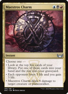 Magic the Gathering (mtg): SNC: Maestros Charm  (x 4)
