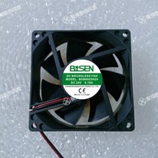 1 PCS BISEN Fan BDB8025H24 DC24V 0.18A 8025 8CM 2 WIRE cooling fan