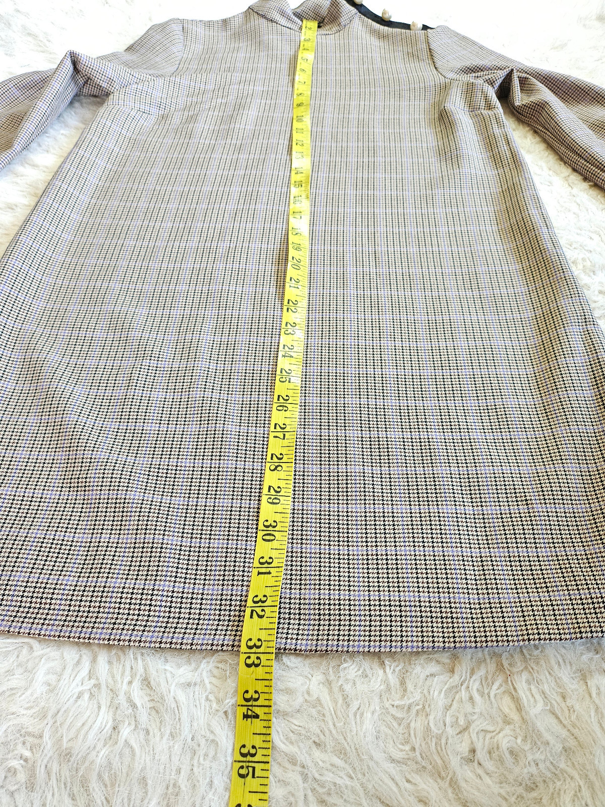 Zara Basic Women's Houndstooth Mod Plaid Pearl De… - image 5