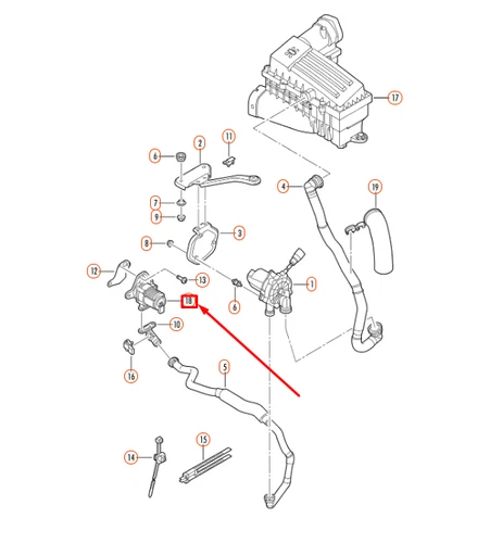 NEW VOLKSWAGEN BEETLE A5 SECONDARY AIR PUMP COMBI VALVE 06J131097D ORIGINAL - Picture 6 of 9