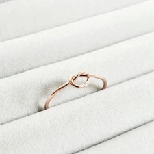 Gold Knot Ring | Dainty Love Knot Jewelry | Simple Elegant Ring Promise Ring