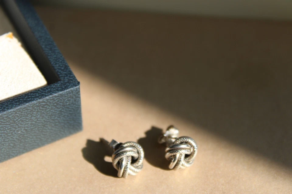 PENDIENTES ITALIANOS PLATA ESTERLINA AZUL NILO Foto 2 de 4