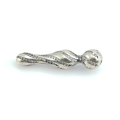 Special processing imam tube bead with zircon accessories 925 silver 610126 isla - Picture 4 of 5