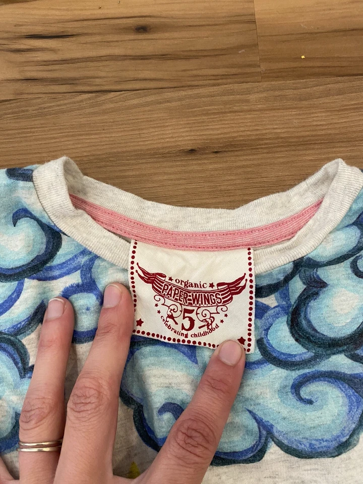 Camisa Paper Wings Niñas Talla 5 Raindrops Rainbow Difícil de Encontrar Usada en Excelente Condición Foto 3 de 4