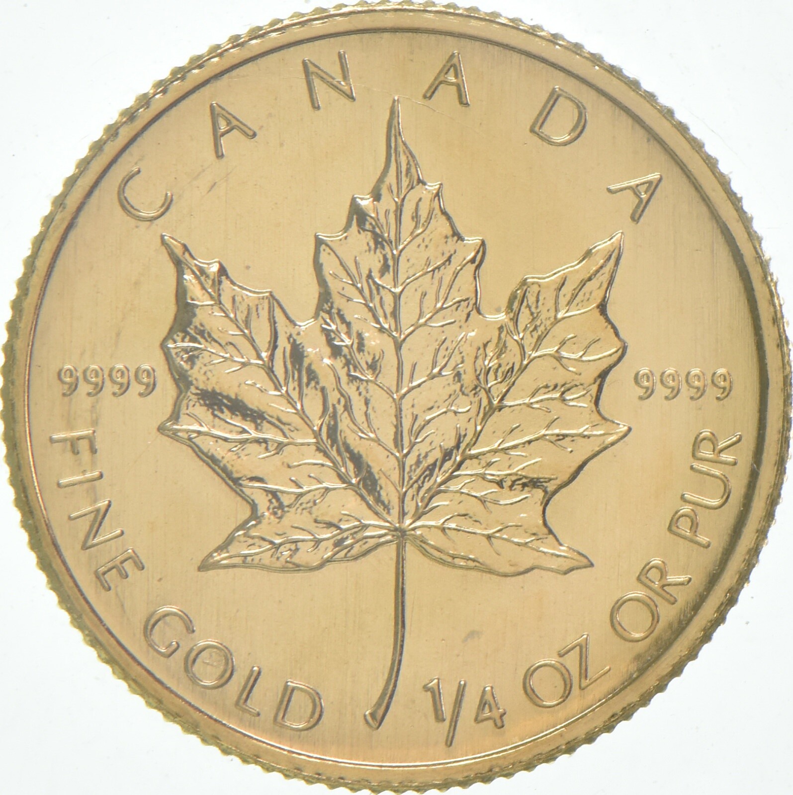Random Date 19822024 Canada 10 Dollars 1/4 Oz. Gold Maple Leaf Gold