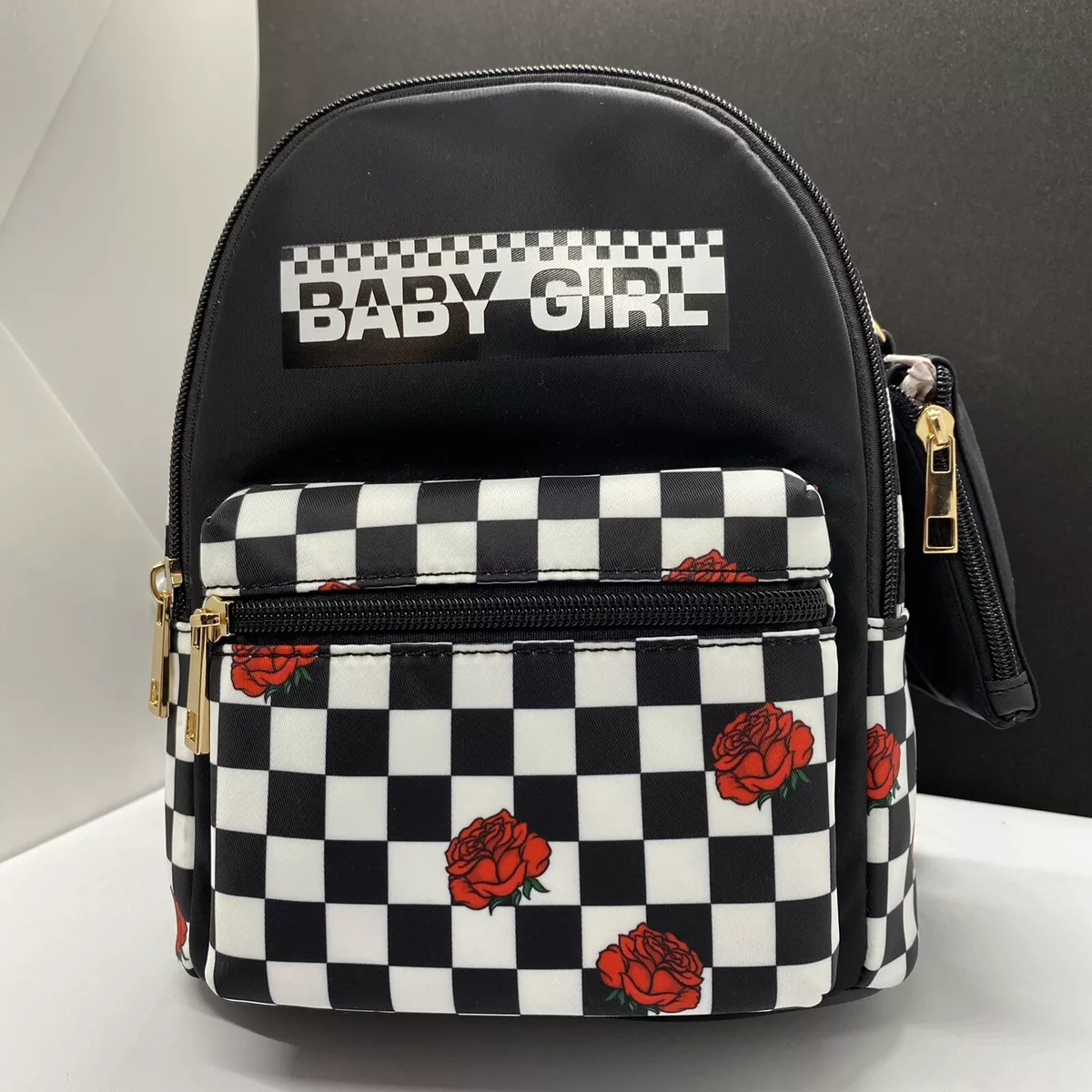 Checkered Mini Backpack