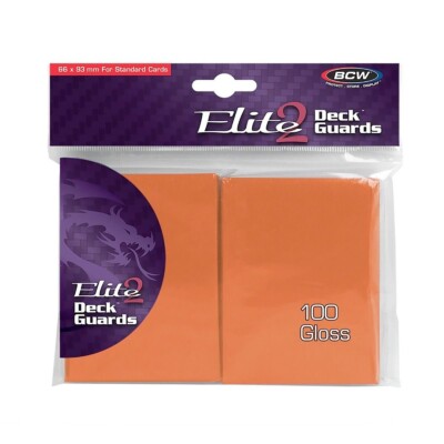 100 BCW Elite II Deck Guard GLOSSY Pokemon Game Card Sleeve Autumn Anti Glare