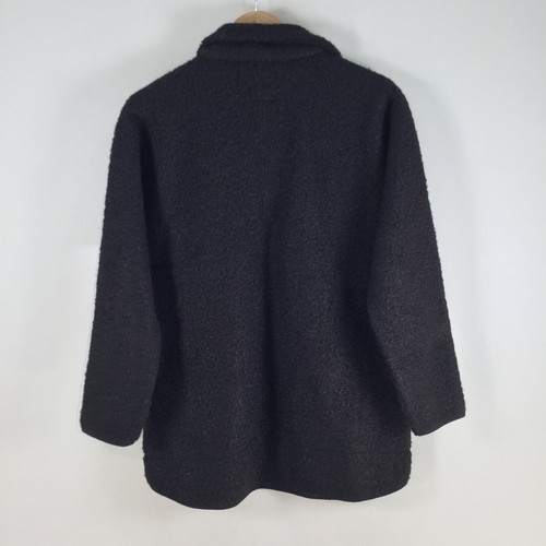 Target womens jacket size XS black fleece teddy zip oversized long sleeve 089998 - Picture 6 of 9