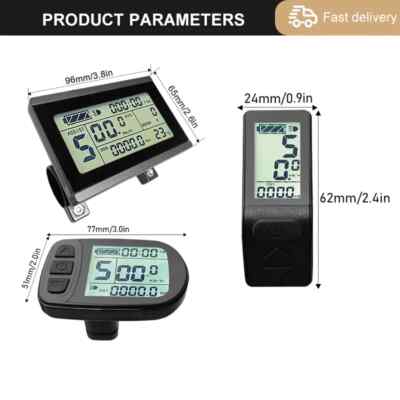 KT Electric Bicycle LCD Display 24V 36V 48V 72V Display For