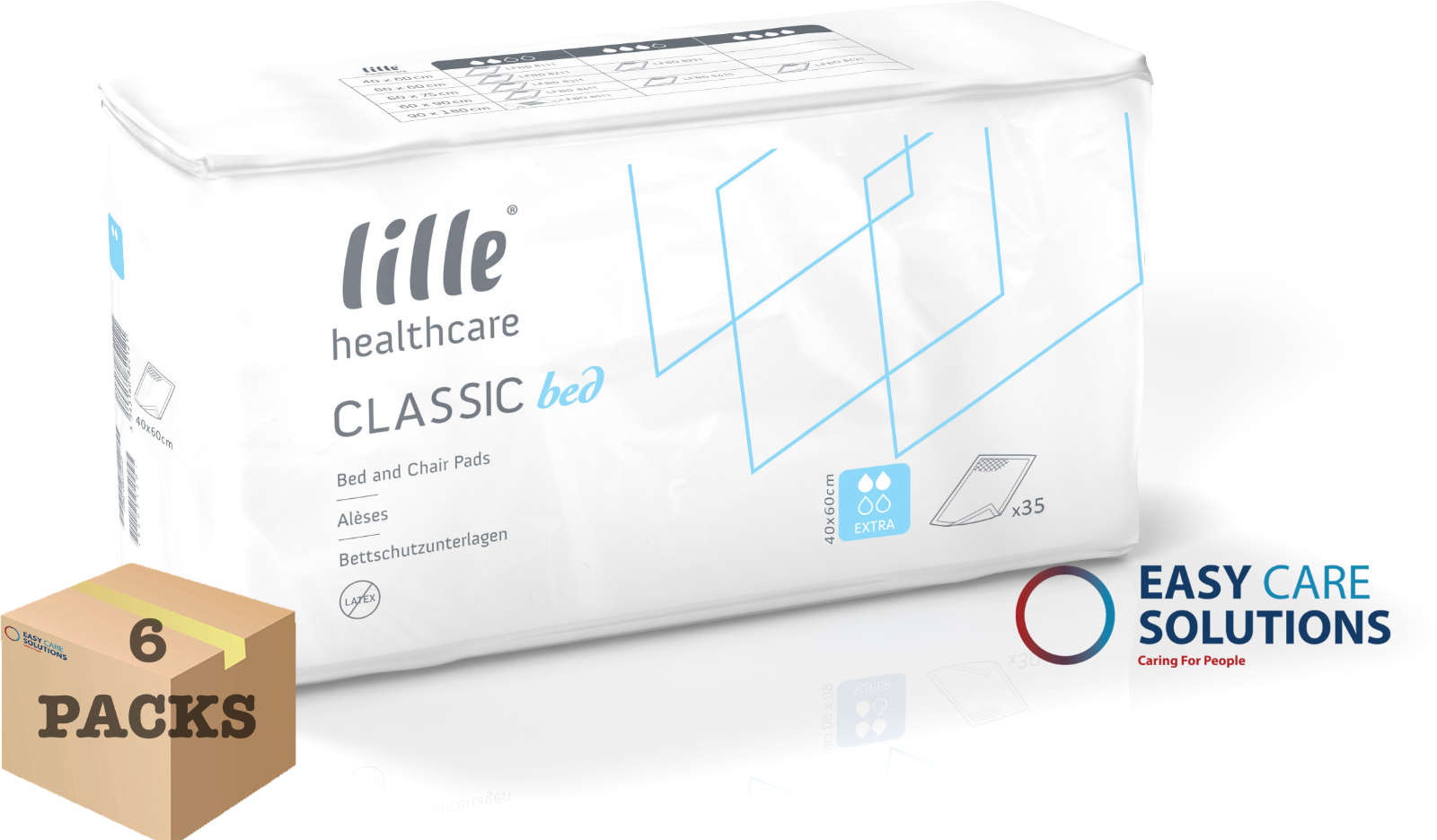 Lille Healthcare Classic Bed Extra Incontinence Bed Pads 40 x 60 cm6