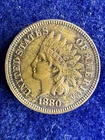 1880 INDIAN CENT - HIGH GRADE Near Mint Details, Hint of Red, Some Coloring