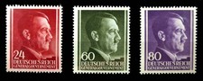 GERMANY/POLAND 1941 Hitler Large Head 3 Values U/M GW561