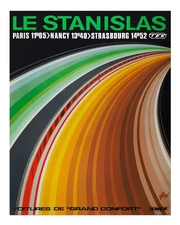 Retro Train Travel Wall Art Poster - Colorful Vintage Design