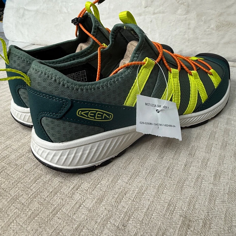 Zapatillas de trail running Keen para mujer talla 6 al aire libre verdes y amarillas Foto 4 de 4