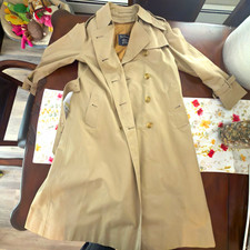 Burberrys Beige Long Trench Coat Double Breas...
