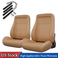 Pair Bucket Seats With Slider Kit For Chevy Chevelle Monte Carlo Corvette 60-79