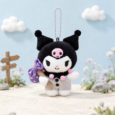Sanrio Kuromi Bundle Bag Plush Keychain 10cm Bag Charm Kawaii Cute