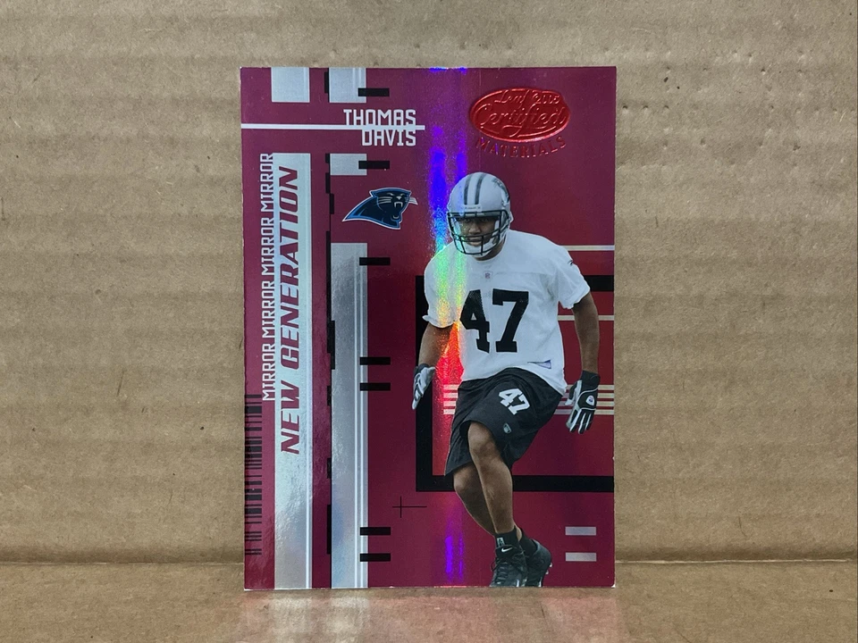 2005 Leaf Certified Materials Mirror Red #155 Thomas Davis Rc /100 - Image 2 of 4