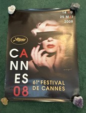 Original 2008 Cannes Film Festival 61e Poster 23&rdquo;x31&rdquo; Large David Lynch Design