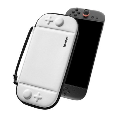 tomtoc Slim Tasche Kompatibel Nintendo Switch Filz Carry Case Schutzhülle Weiß