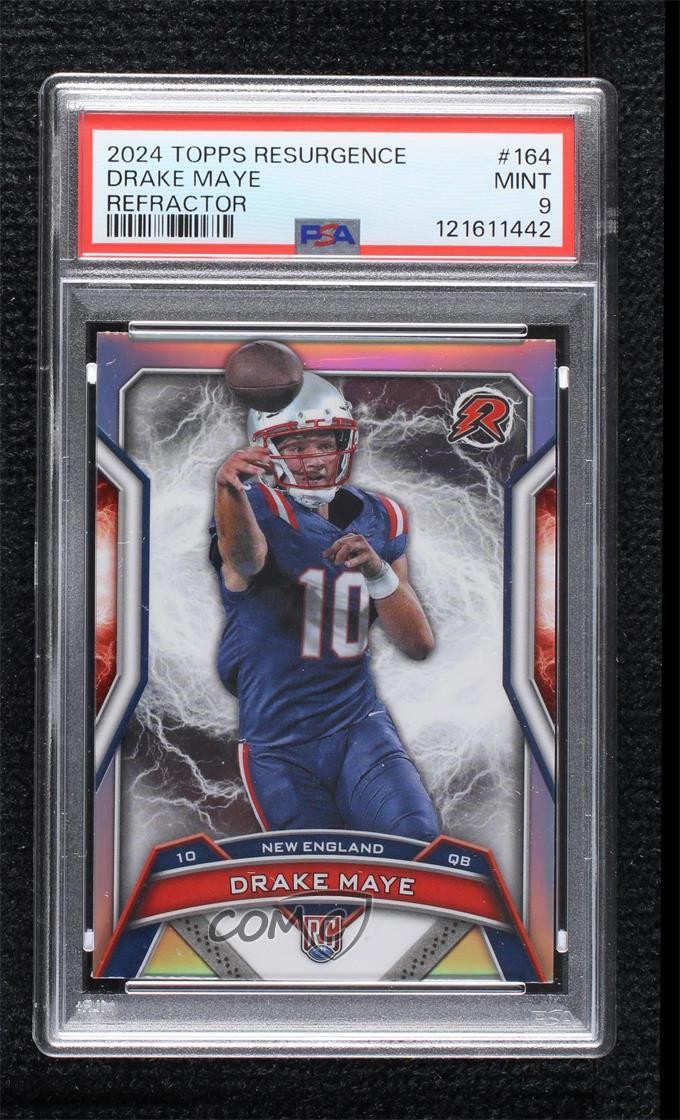 2024 Topps Resurgence Rookies Refractor Drake Maye #164 PSA 9 MINT Rookie RC