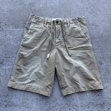Abercrombie Fitch Cargo Shorts Mens 34 Khaki Paratrooper Vintage Distressed