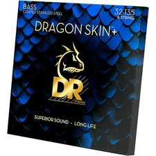 DR Dragon Skin+ Quantum Coated 6-String Electric Bass Strings (32-135)