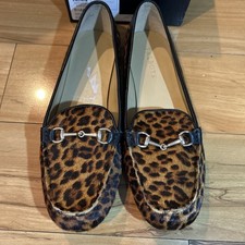 Sz 8.5 Talbots Everton Horse-bit Old Money Lux Leopard Driving Moccasins