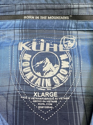 Kuhl Stealth Shirt Mens XL Blue Casual Button Hiking Outdoors Lightweight Comfy - Picture 4 of 8