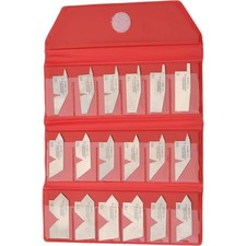 31-375-9 Stainless Steel Angle Gages, 18 Piece Set: 6 to 90deg Primary Angle