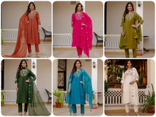 Designer Cotton Rayon Anarkali Gown Kurta Indian Pakistani Party Wear Kurti Set