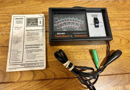 VINTAGE SEARS CRAFTSMAN 161.216500 Tach/Dwell/Voltmeter Solid State Electronic