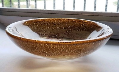 Vintage Ercole Barovier Toso Attr Aborigeni Murano Glass Bowl 