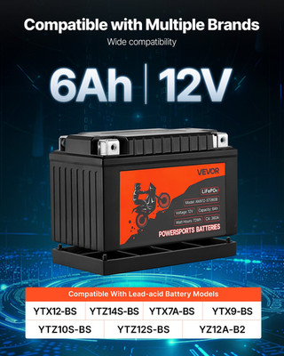 Motorcycle Battery, 12 Volt 6Ah, and More