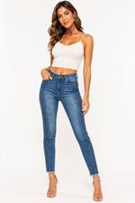 New Ladies Skinny Stretch Premium Jeans Ladies Curve Slim Fit Pants UK Size 6-18