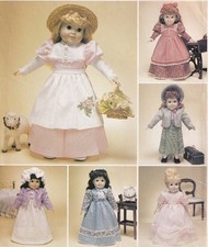 Doll 18" Dress Jacket Hat Pinafore Apron Petticoat Pattern McCalls 455 from 1999