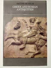 Poster originale d'epoca British Museum antiquariato greco e romano lastra II 76x51 cm
