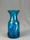 Blenko Blown Glass Blue 595 Blob 9 1/4" Carafe/Vase by Wayne Husted c. 1959