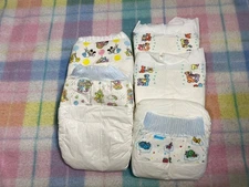 Vintage Plastic Back Diapers Jim Henson Muppet Babies Mickey Mouse  Small